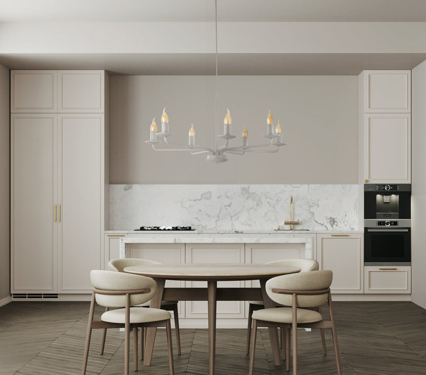 LIMAL White Vintage Candle Pendant Light