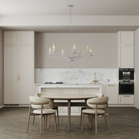 LIMAL White Vintage Candle Pendant Light