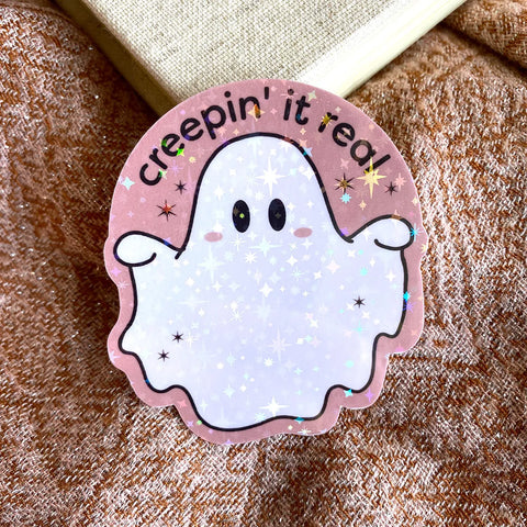  Creepin' It Real Sticker Cheeky Peach Designs Sticker art-noise.myshopify.com creepin-it-real-sticker