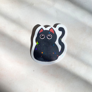 Purfect Black Cat Sticker