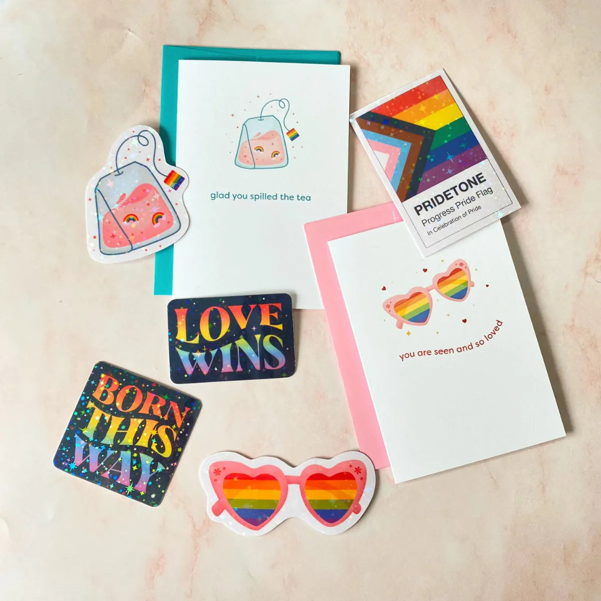  Born this WAY | Pride Sticker Cheeky Peach Designs Sticker art-noise.myshopify.com born-this-way-pride-sticker