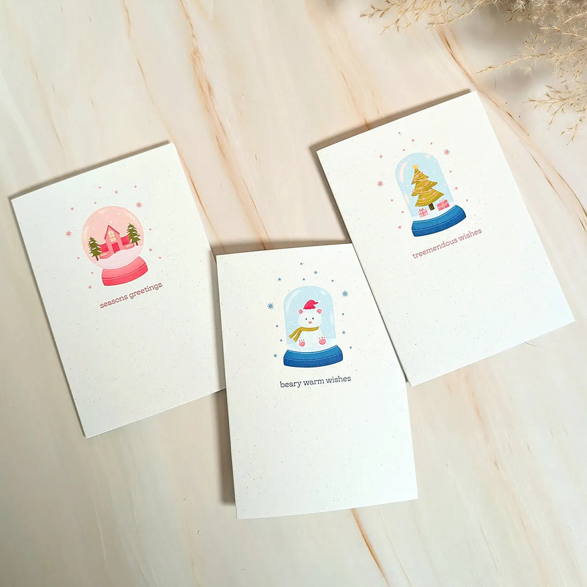  Tremendous Wishes Snow Globe Mini Holiday Card Cheeky Peach Designs Cards art-noise.myshopify.com tremendous-wishes-snow-globe-mini-holiday-card