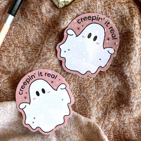  Creepin' It Real Sticker Cheeky Peach Designs Sticker art-noise.myshopify.com creepin-it-real-sticker