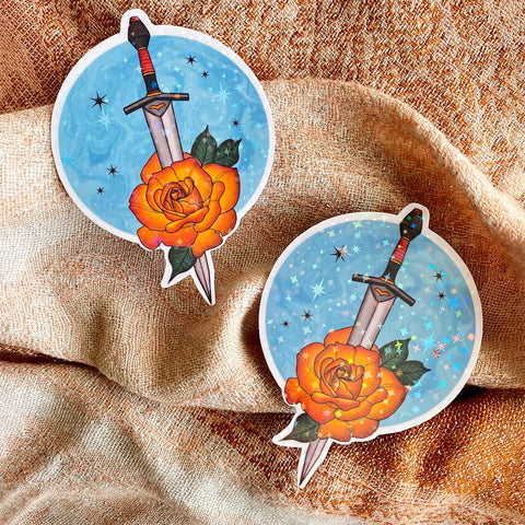  Moonshine Rose Sticker Cheeky Peach Designs Sticker art-noise.myshopify.com moonshine-rose-sticker