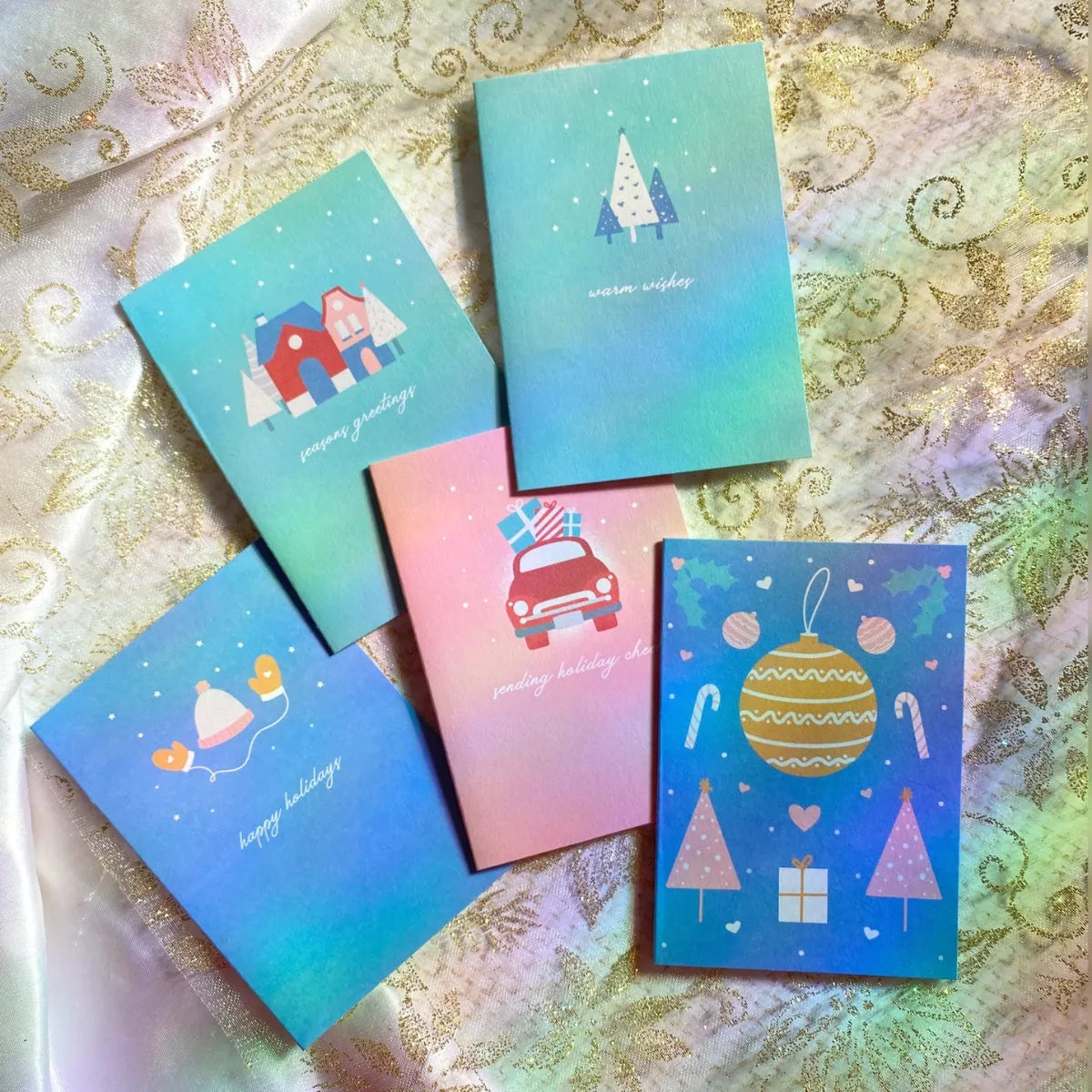  Happy Holidays Mini Greeting Card Cheeky Peach Designs Cards art-noise.myshopify.com happy-holidays-mini-greeting-card