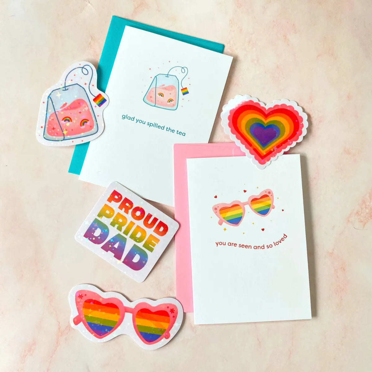  Pride Proud Dad | Pride Sticker Cheeky Peach Designs Sticker art-noise.myshopify.com pride-proud-dad-pride-sticker