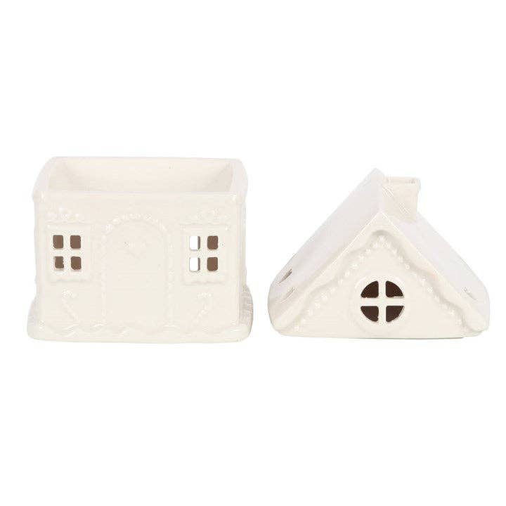White Christmas Gingerbread House Oil Burner Eloise and Oliver Wax Melter art-noise.myshopify.com white-christmas-gingerbread-house-oil-burner
