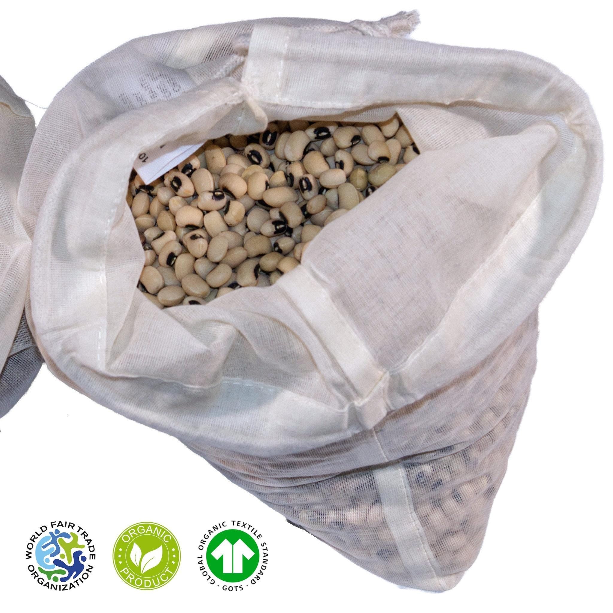 Nut Milk & Produce Bags-Organic Cotton: Set/3