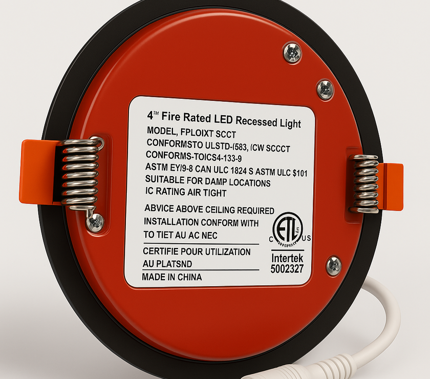 4" Fire-Rated LED Pot Light – 5CCT Selectable | IC Rated + UL Certified