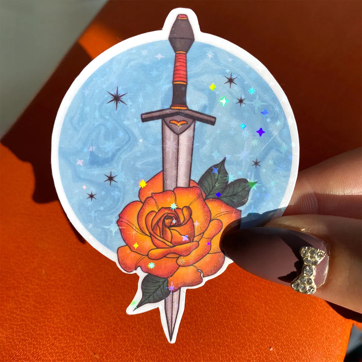 Moonshine Rose Sticker Cheeky Peach Designs Sticker art-noise.myshopify.com moonshine-rose-sticker