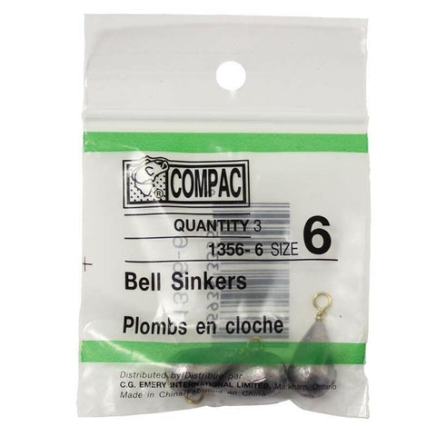 🍁COMPAC Bell Sinkers Stony Tackle Shack Fishing Sinkers art-noise.myshopify.com compac-bell-sinkers-1