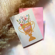  To The World’s Best Mom | Mother's Day Mini Greeting Card Cheeky Peach Designs Cards art-noise.myshopify.com to-the-world-s-best-mom-mothers-day-mini-greeting-card