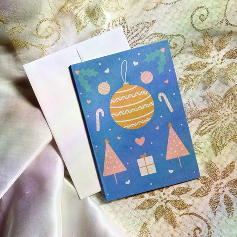  Ornament Joy Mini Holiday Greeting Card Cheeky Peach Designs Cards art-noise.myshopify.com ornament-joy-mini-holiday-greeting-card