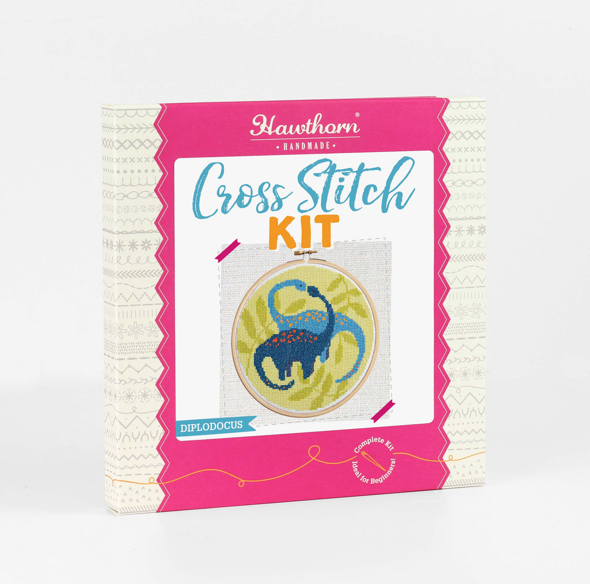 Diplodocus Cross Stitch Kit | Dinosaur Craft Kit