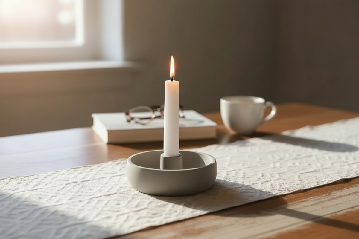 Concrete Candlestick Holder