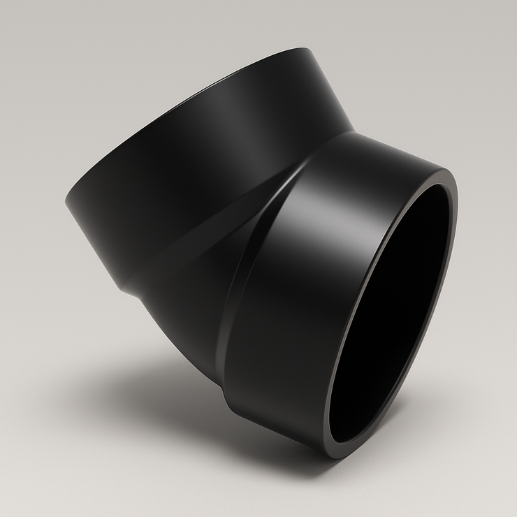 LESSO ABS 45° Elbow – Hub x Hub DWV Fitting | 1 1/2" to 3"