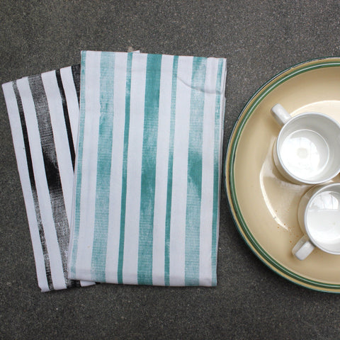 Distressed Stripes Tea Towels - Set/2