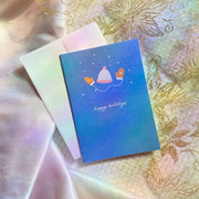  Happy Holidays Mini Greeting Card Cheeky Peach Designs Cards art-noise.myshopify.com happy-holidays-mini-greeting-card