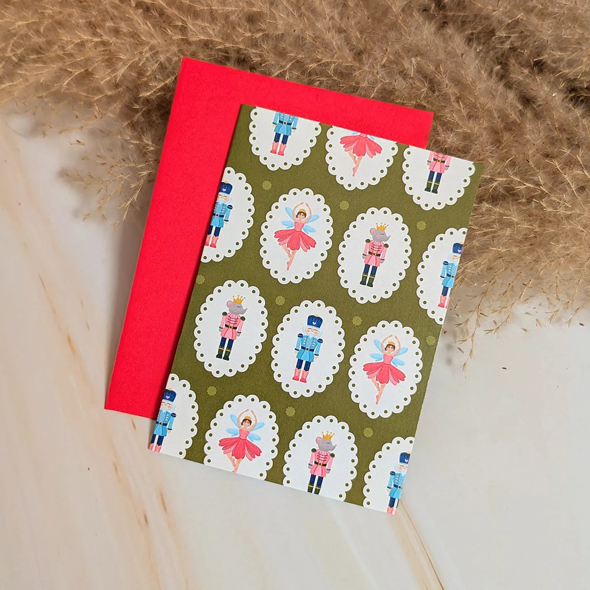  Festive Nutcracker Friends Mini Holiday Card Cheeky Peach Designs Cards art-noise.myshopify.com festive-nutcracker-friends-mini-holiday-card