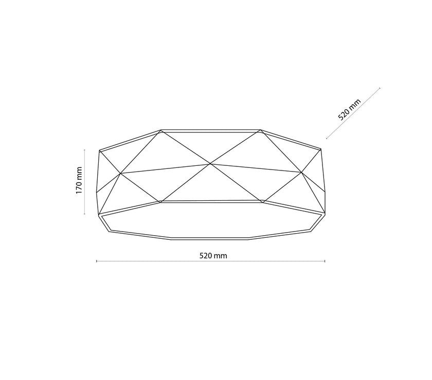 KANTOOR Gray Modern Flush Mount Light
