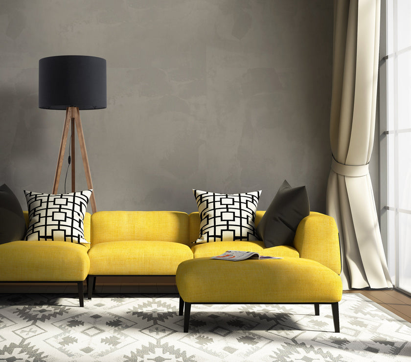 GRAND Walnut Black Mid-Century Modern Floor Lamp