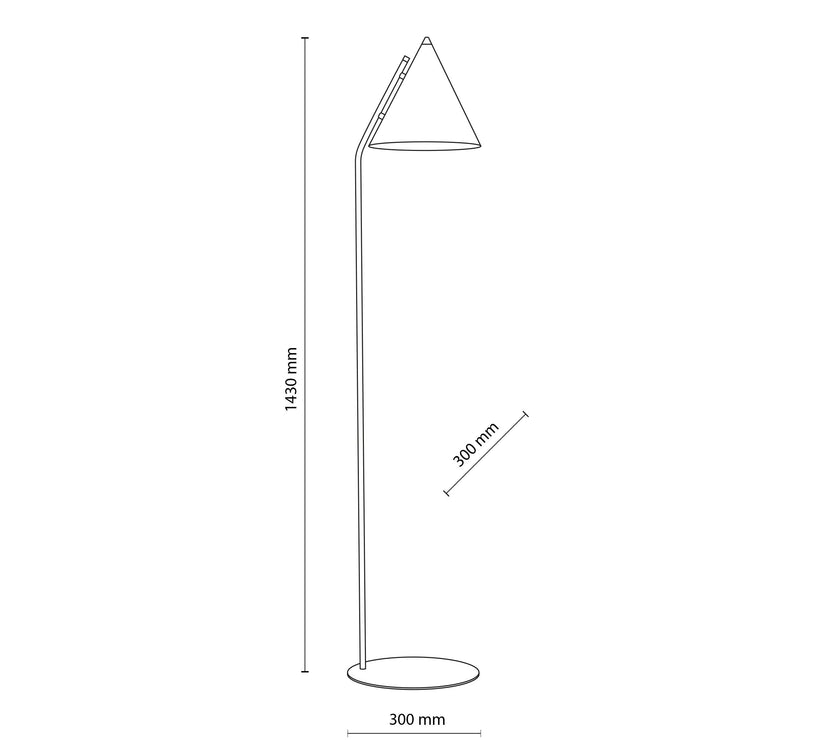 CONO Black Modern Minimalist Floor Lamp