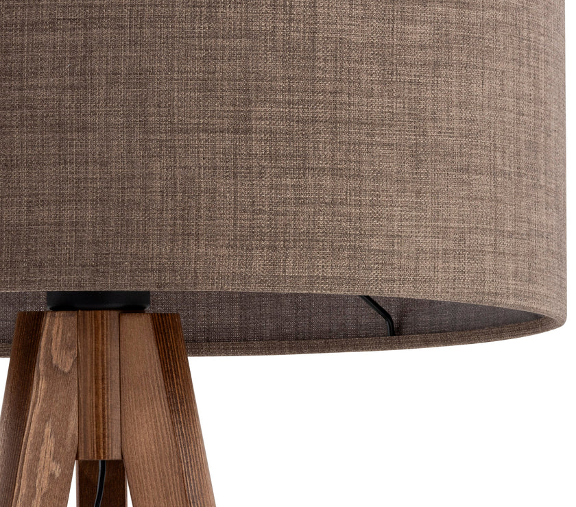GRAND Walnut Brown Mid-Century Modern Floor Lamp