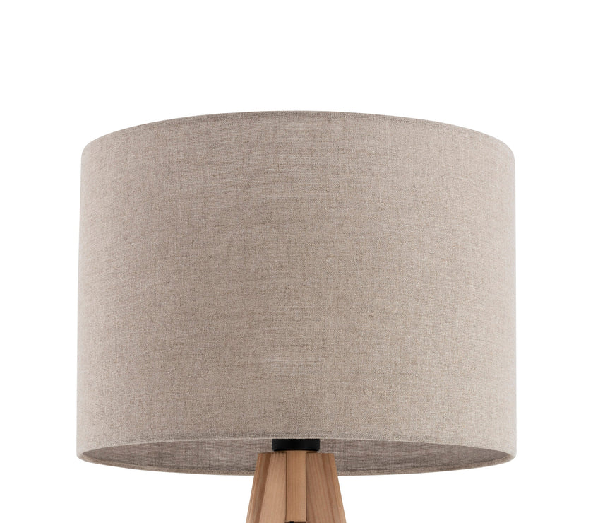 GRAND Pine Linen Mid-Century Modern Floor Lamp