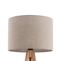 GRAND Pine Linen Mid-Century Modern Floor Lamp