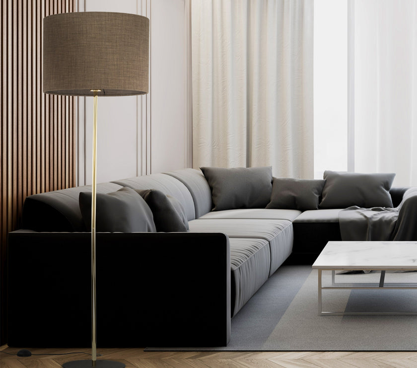UMBERTO Brown Modern Floor Lamp