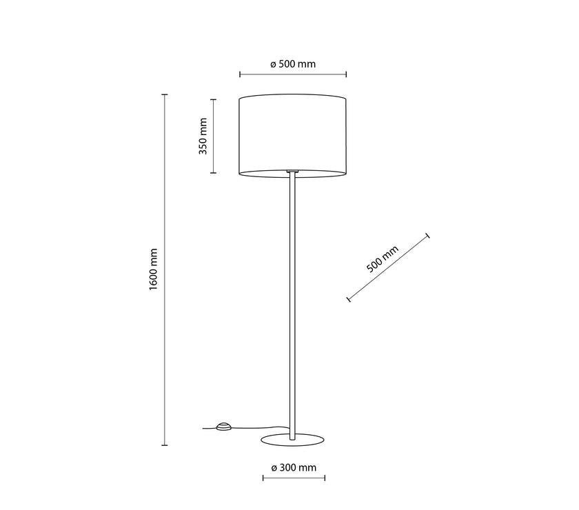 UMBERTO Brown Modern Floor Lamp