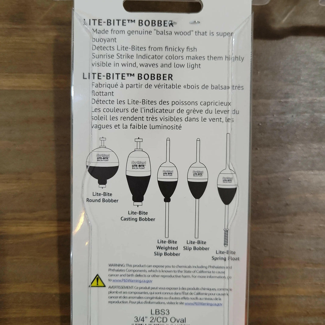Northland Slip Bobber 3/4" 2pk