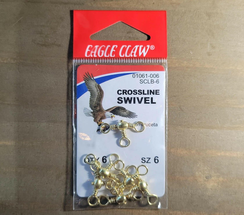 Eagle Claw Crossline Swivels Size #6 6pk