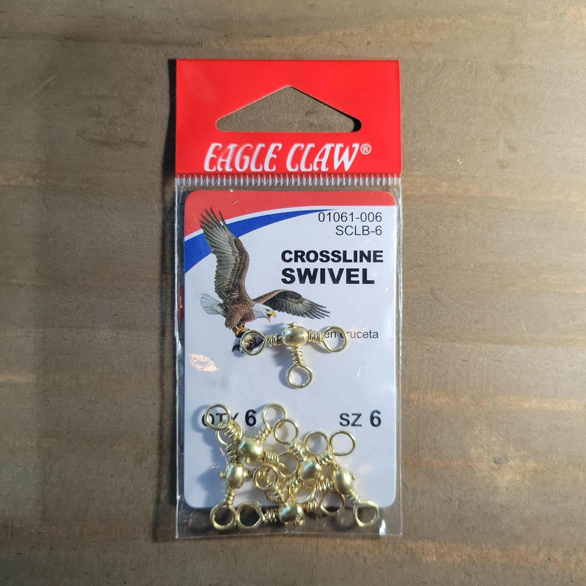 Eagle Claw Crossline Swivels Size #6 6pk