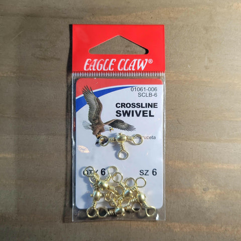 Eagle Claw Crossline Swivels Size #6 6pk