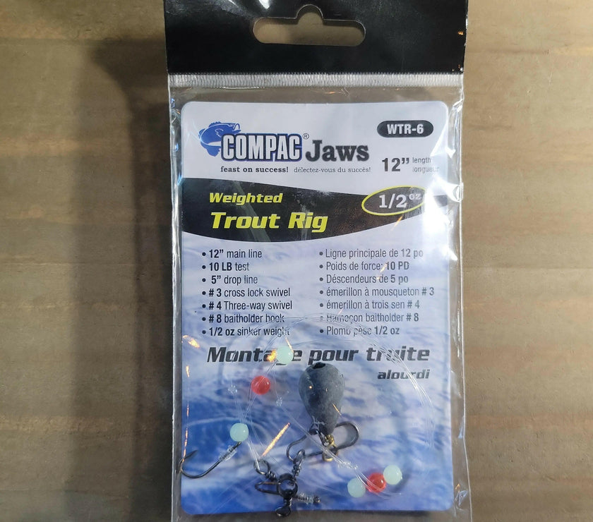 🍁COMPAC Weighted Trout Rig 1/2oz