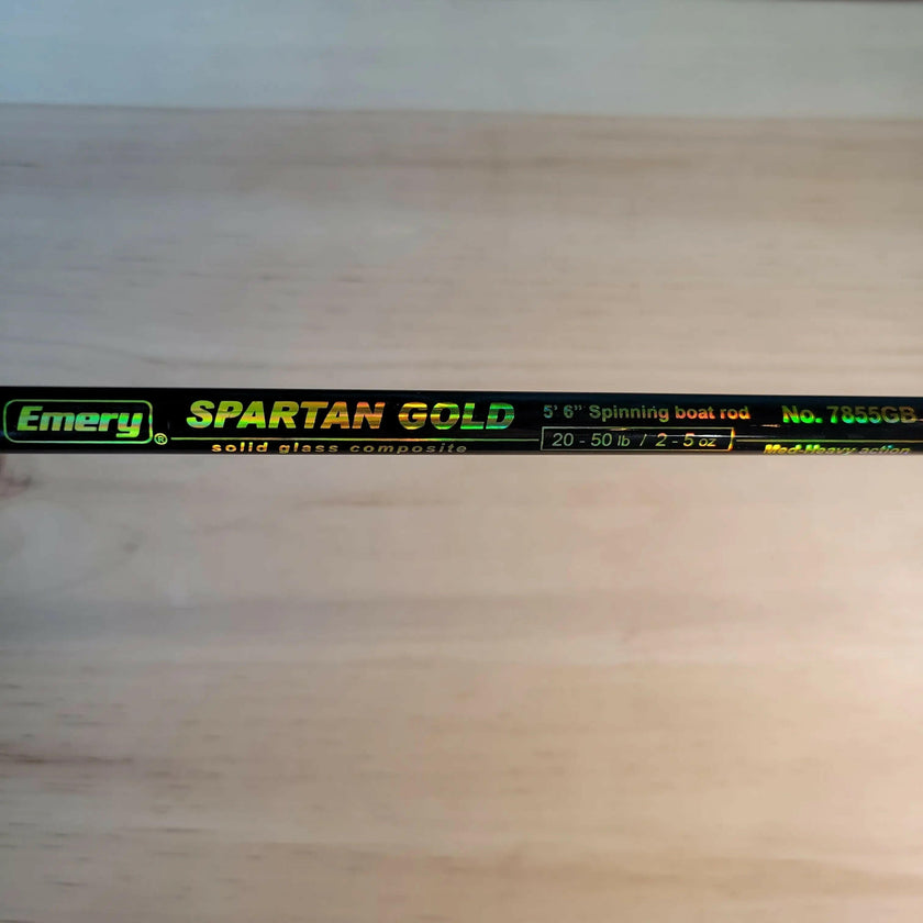 🍁Emery Spartan Gold 5'6" Spinning Boat Rod 20-50lb 2-5oz Lures