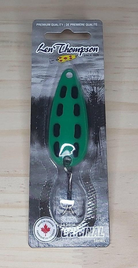 🍁Len Thompson Green Frog Spoons Stony Tackle Shack Fishing Hooks art-noise.myshopify.com len-thompson-green-frog-spoons-1