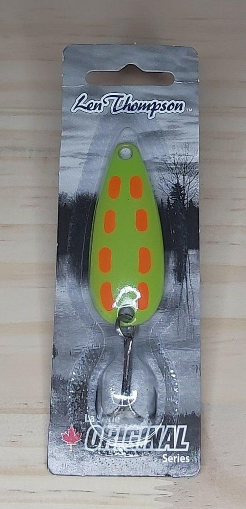 🍁Len Thompson Chartreuse Red Hot Spoons Stony Tackle Shack Fishing Hooks art-noise.myshopify.com len-thompson-chartreuse-red-hot-spoons-1