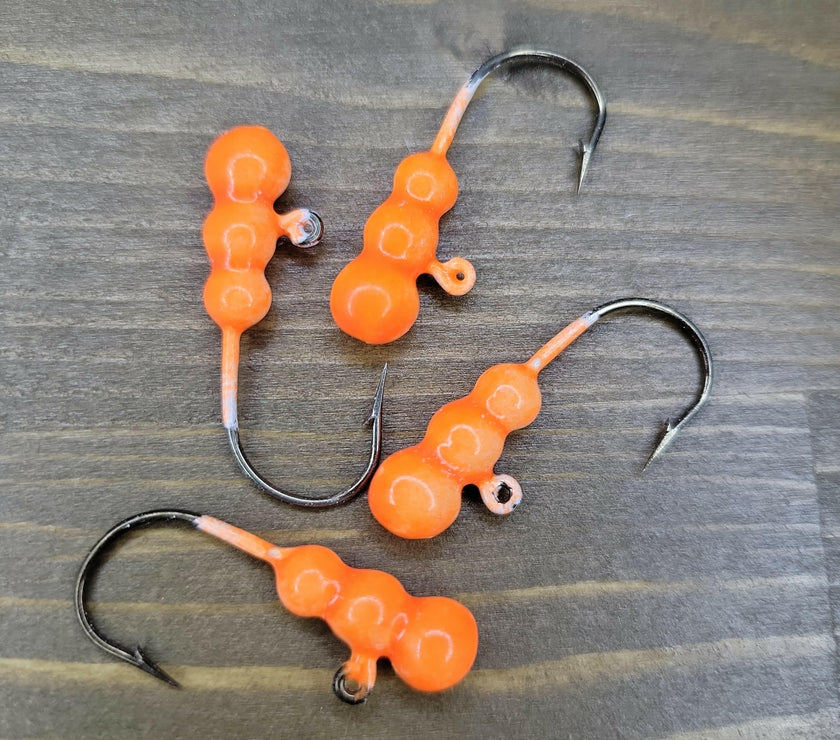 🍁Big Sky Gruesome Grubs Glow Jigs 1/8oz 4/pack
