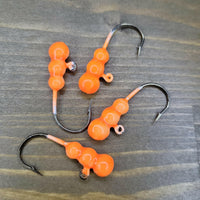 🍁Big Sky Gruesome Grubs Glow Jigs 1/8oz 4/pack