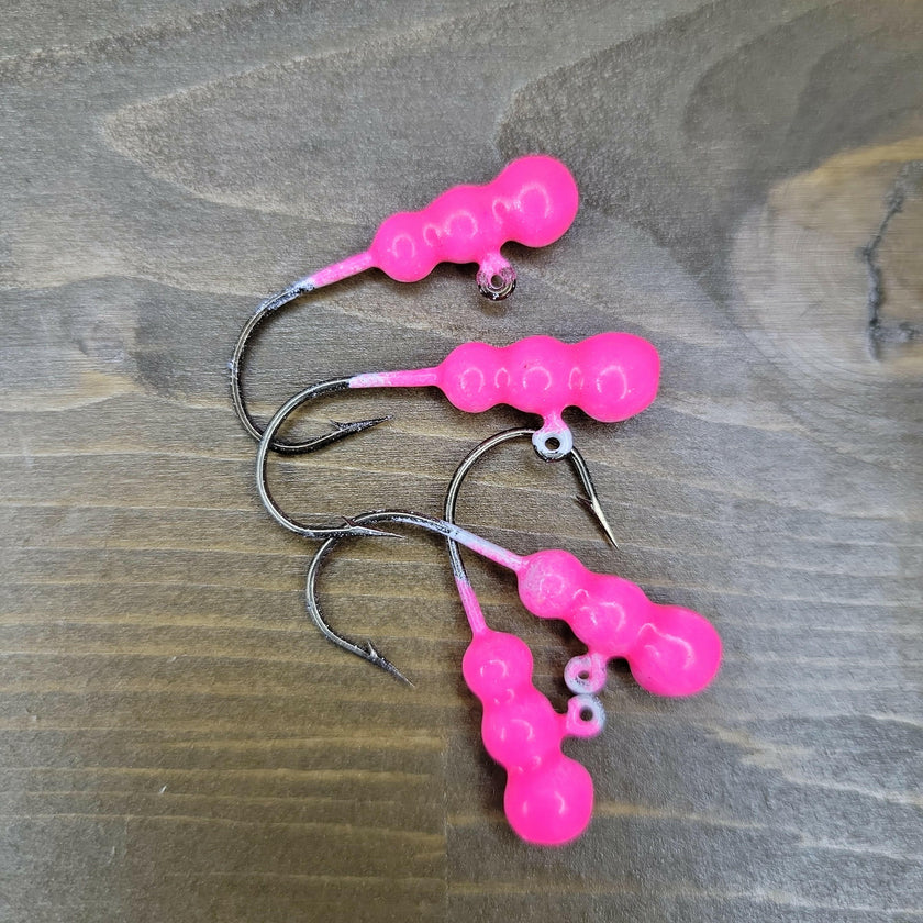 🍁Big Sky Gruesome Grubs Glow Jigs 1/8oz 4/pack