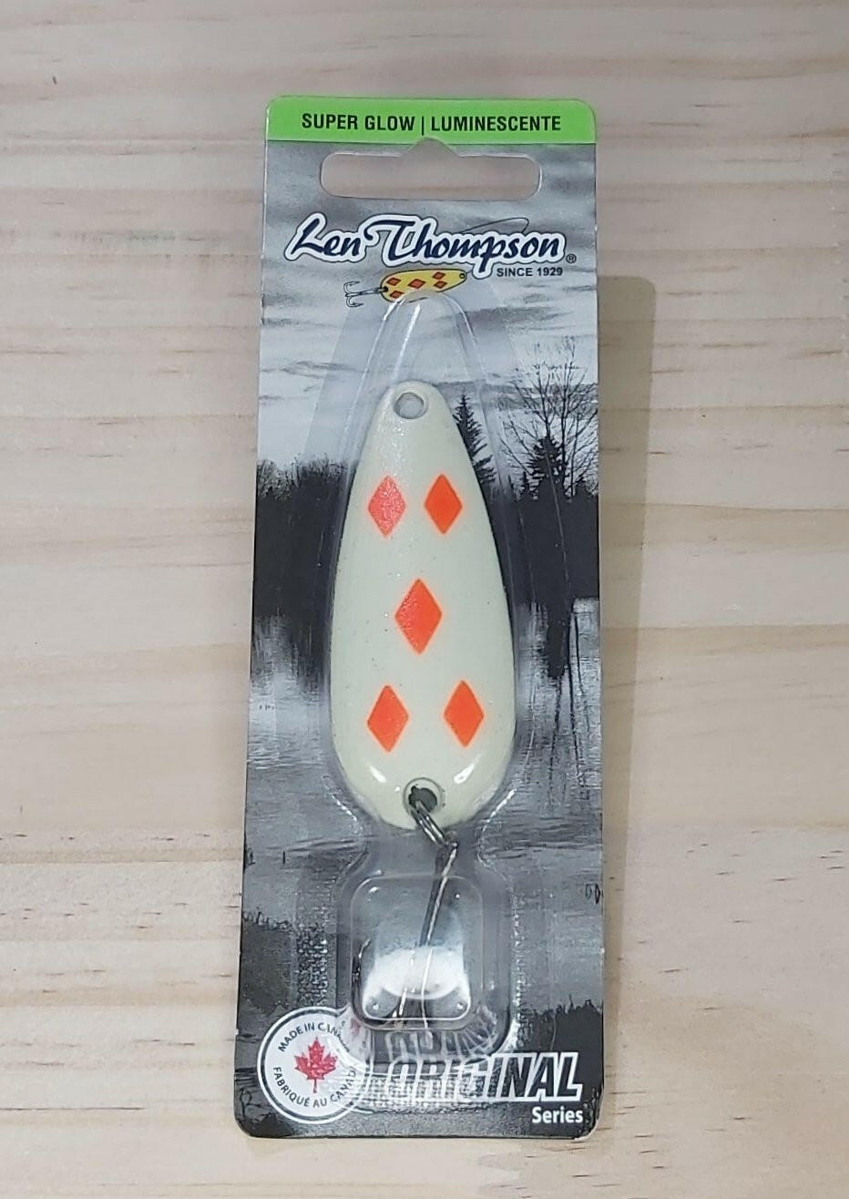 🍁Len Thompson Glowing Five of Diamonds Spoons Stony Tackle Shack Fishing Hooks art-noise.myshopify.com len-thompson-glowing-five-of-diamonds-spoons-1