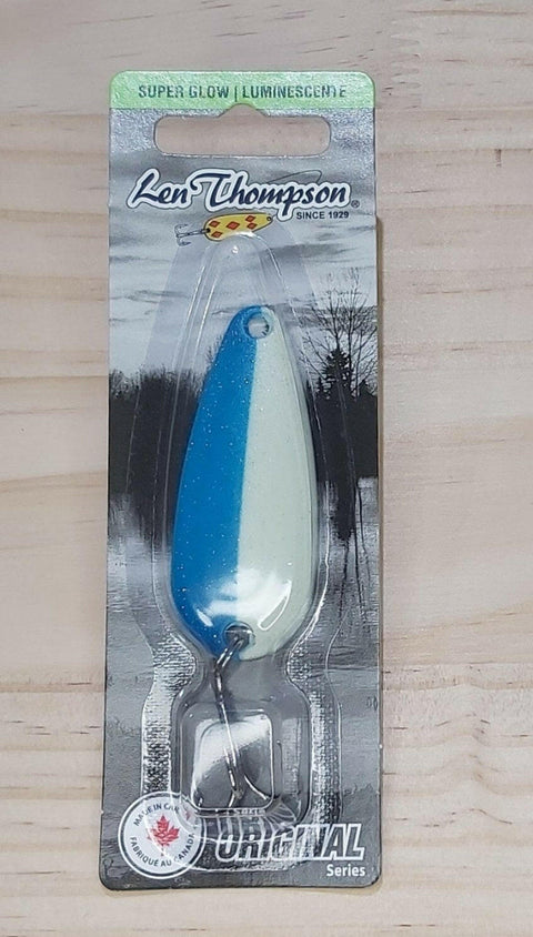 🍁Len Thompson Glowing White & Blue Spoons Stony Tackle Shack Fishing Hooks art-noise.myshopify.com len-thompson-glowing-white-blue-spoons-1