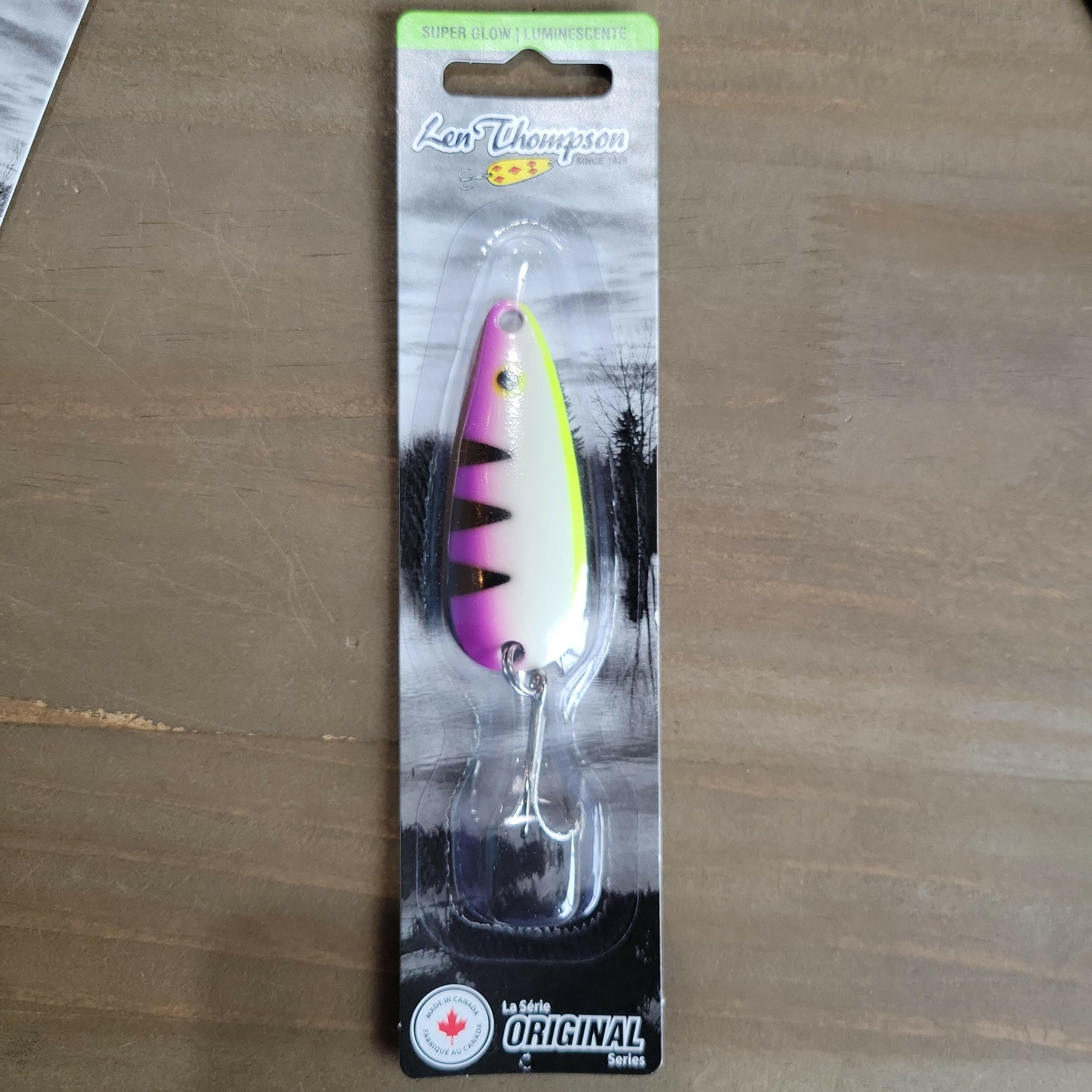 🍁Len Thompson Glowing Purple Fire Tiger Spoons Stony Tackle Shack Fishing Hooks art-noise.myshopify.com len-thompson-glowing-purple-fire-tiger-spoons-1