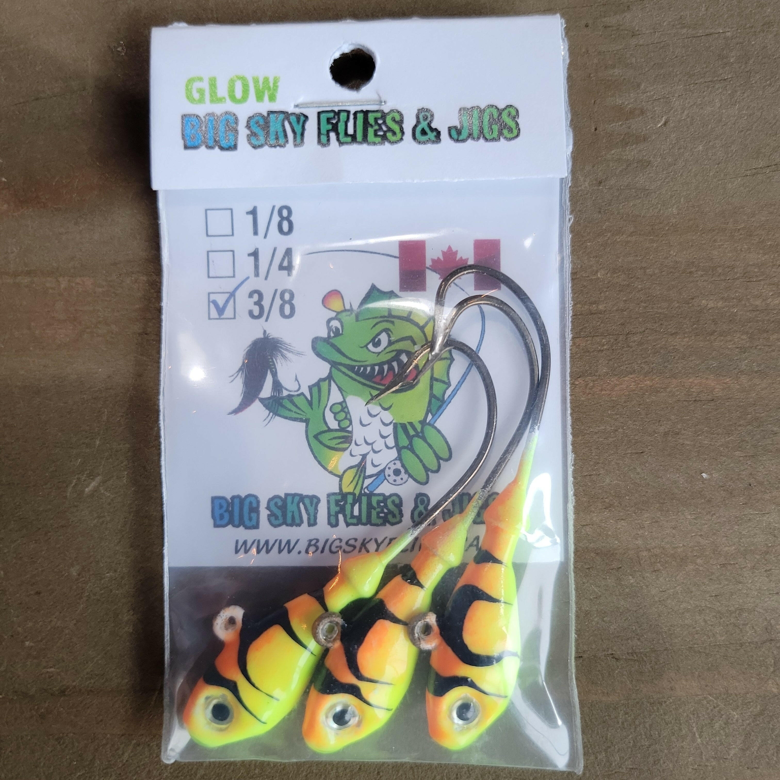 🍁Big Sky Deluxe Minnows Jigs 3/8oz 3/pk