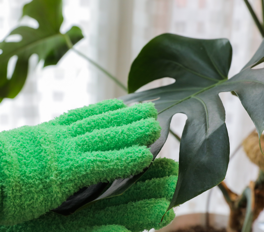 1 Pair Leaf Shining Microfiber Gloves
