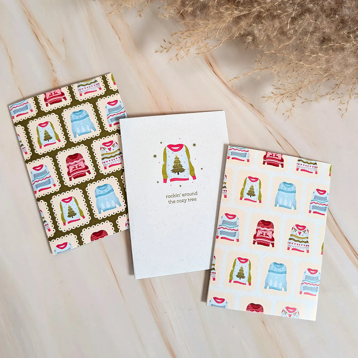  Rockin' Around the Cozy Tree Mini Holiday Card Cheeky Peach Designs Cards art-noise.myshopify.com rockin-around-the-cozy-tree-mini-holiday-card