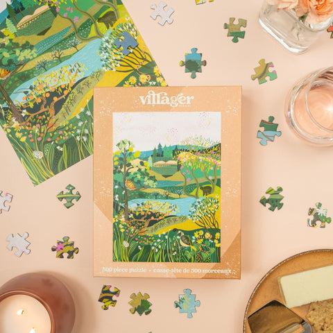 Okanagan Valley | 500-Piece Puzzle for Adults | Designed in Canada by Anja Jane Villager Puzzles Puzzle art-noise.myshopify.com okanagan-valley-500-piece-puzzle-for-adults-designed-in-canada-by-anja-jane