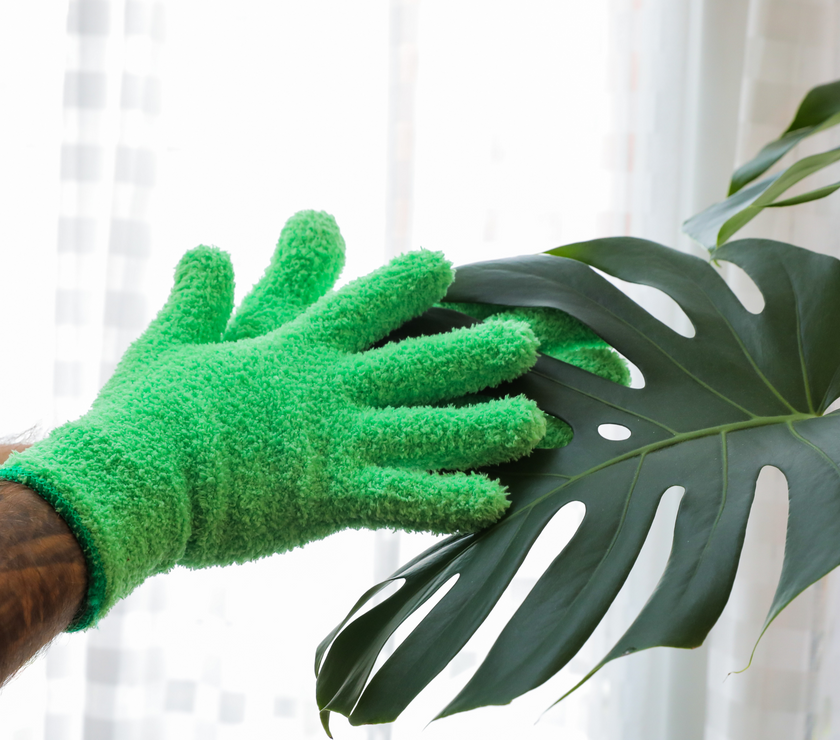 1 Pair Leaf Shining Microfiber Gloves